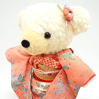 くまのぬいぐるみ　七五三お着物着用 Amazon.co.jp: 着物ベア 29cm Lサイズ KIMONO OBI Bear 日本製